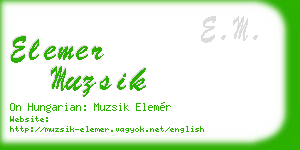 elemer muzsik business card